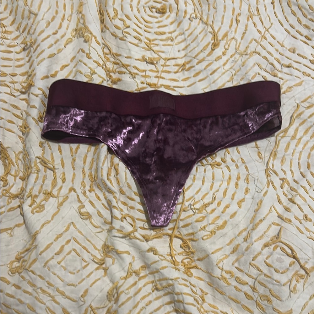 Purple Velvet Thong